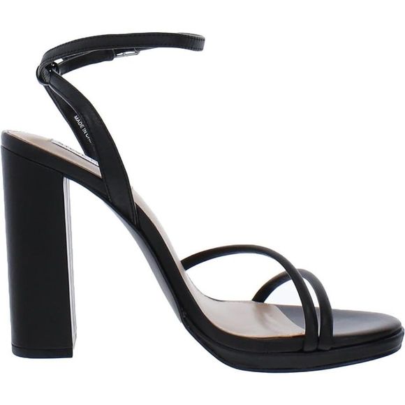Steve Madden Jennifer black sandals size 9  Open Toe Heels - Picture 6 of 14
